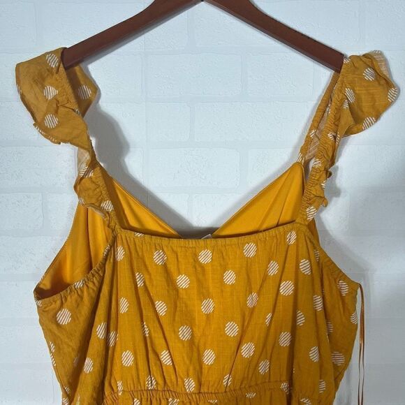 Lauren Conrad Womens Yellow Polka Dot Dress size XXL - Picture 9 of 11